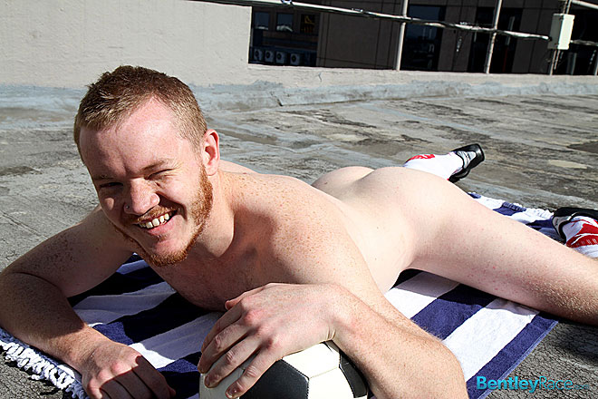 Aussie Red-Head, Beau, naked on the rooftop Image